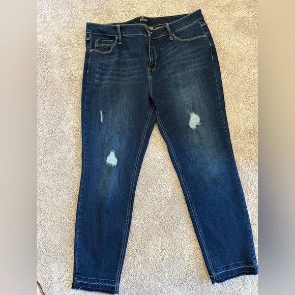 Buffalo David Bitton Denim - Buffalo David Bitton Dark Blue Distressed Skinny Jeans